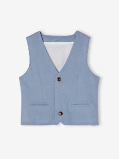 Veste sans manches de cérémonie garçon en coton/ lin  - vertbaudet enfant