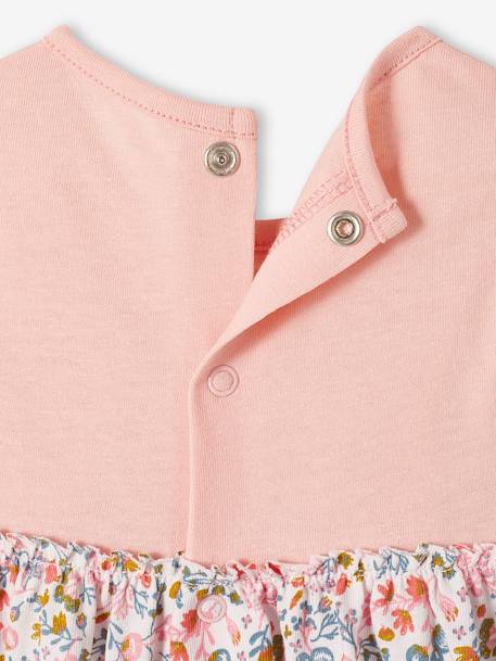 Robe bébé naissance et bandeau assorti beige+rose poudré+tilleul imprimé 11 - vertbaudet enfant 