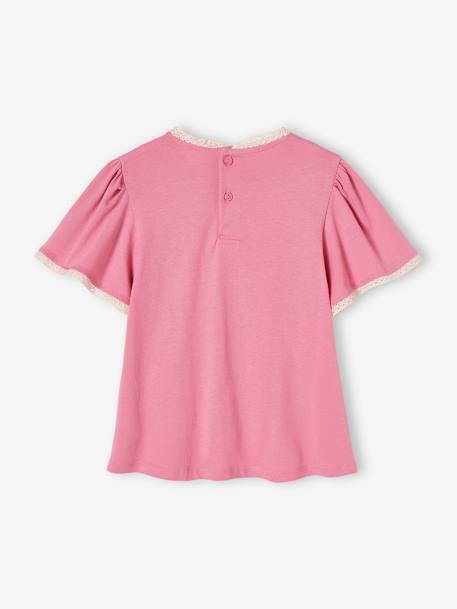 T-shirt blouse fille détails jour échelle rose bonbon 2 - vertbaudet enfant 