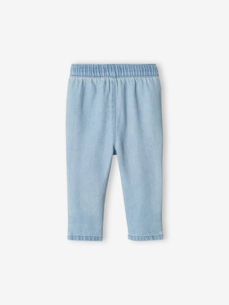 Pantalon en denim léger bébé denim bleached+denim brut 4 - vertbaudet enfant 