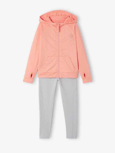 Ensemble de sport sweat zippé et legging technique fille  - vertbaudet enfant