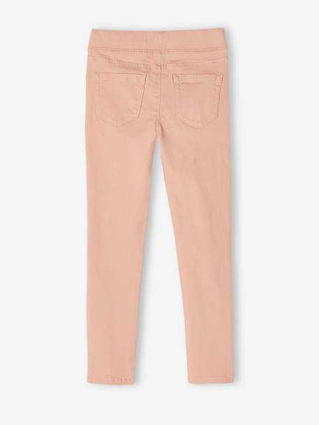 Tregging brodé MorphologiK Large fille rose poudré 2 - vertbaudet enfant 