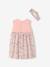 Robe bébé naissance et bandeau assorti beige+rose poudré+tilleul imprimé 9 - vertbaudet enfant 
