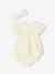 Ensemble 3 pièces Bébé : robe + bloomer + bandeau jaune pastel 1 - vertbaudet enfant 