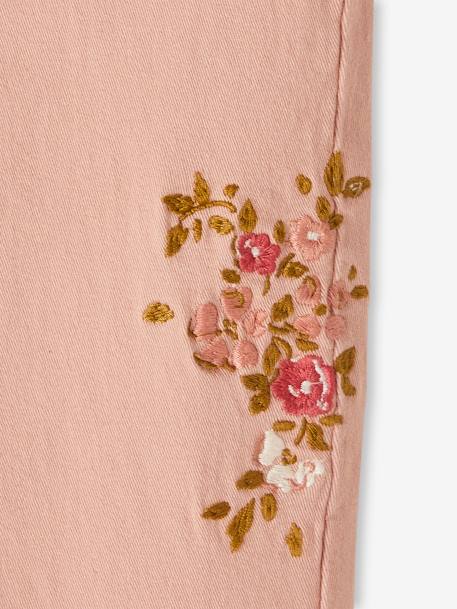 Tregging brodé MorphologiK Large fille rose poudré 5 - vertbaudet enfant 