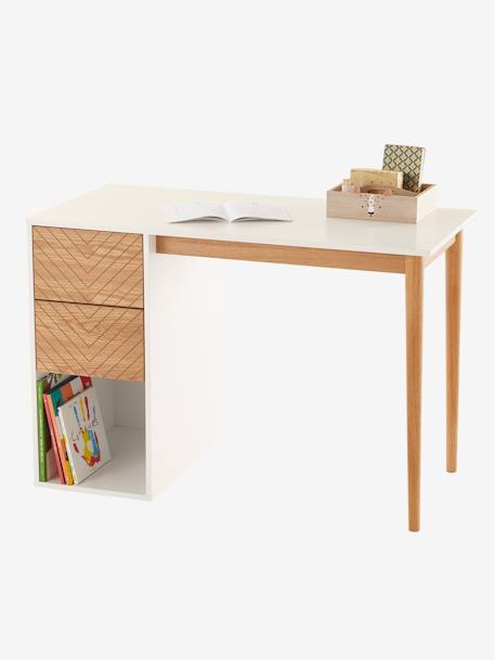 Bureau enfant CHEVRONS blanc/bois 9 - vertbaudet enfant 