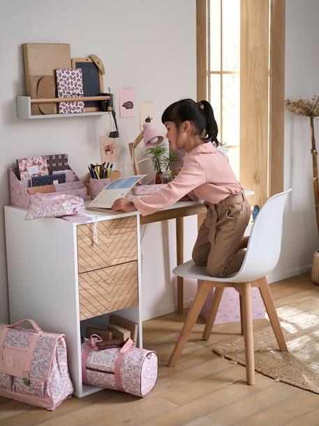 Bureau enfant CHEVRONS blanc/bois 6 - vertbaudet enfant 