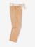 Pantalon Mom et sa ceinture en gaze de coton fille moutarde+pêche+rose 6 - vertbaudet enfant 