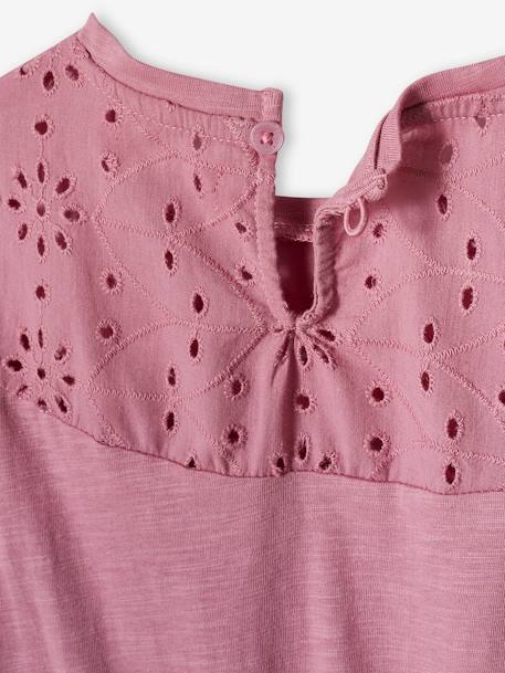 Robe fille détails en broderie anglaise blush foncé+mauve+rose pâle+vert d'eau 7 - vertbaudet enfant 