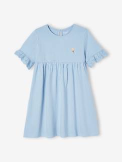 Fille-Robe-Robe manches courtes en broderie anglaise fille