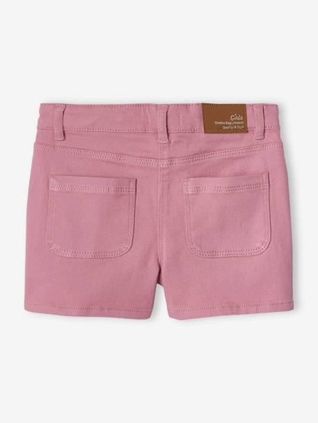 Short brodé fleurs irisée fille lichen+mauve 10 - vertbaudet enfant 