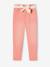 Pantalon Mom et sa ceinture en gaze de coton fille moutarde+pêche+rose 11 - vertbaudet enfant 