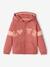 Sweat zippé à capuche sport 'Love'  fille marine+rose dragée+terracotta 10 - vertbaudet enfant 