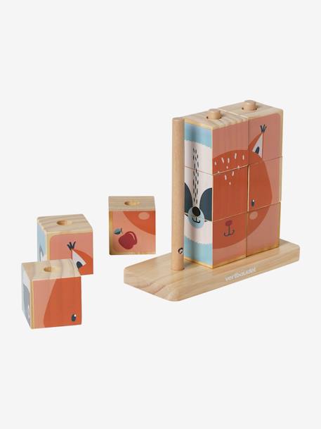 Puzzle de cubes à empiler en bois FSC® bois 3 - vertbaudet enfant 