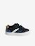 Baskets enfant cuir scratchs bleu jean+lot bleu+lot vert+marine 19 - vertbaudet enfant 