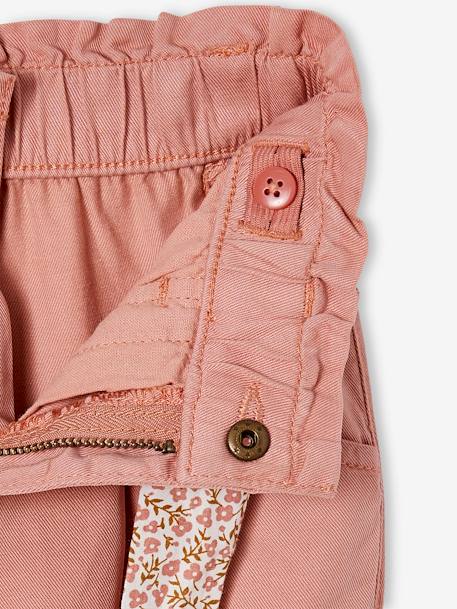 Pantalon paperbag fille avec ceinture foulard imprimée blush 6 - vertbaudet enfant 