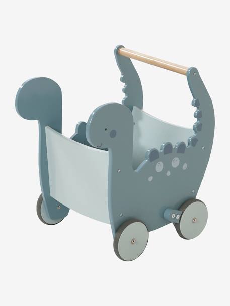 Chariot de marche Dinosaure en bois FSC® bleu 2 - vertbaudet enfant 