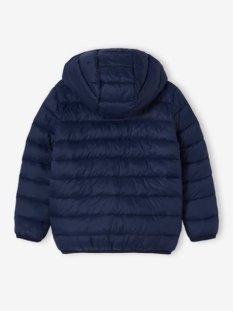 Doudoune légère à capuche garçon bleu jean+marine 5 - vertbaudet enfant 