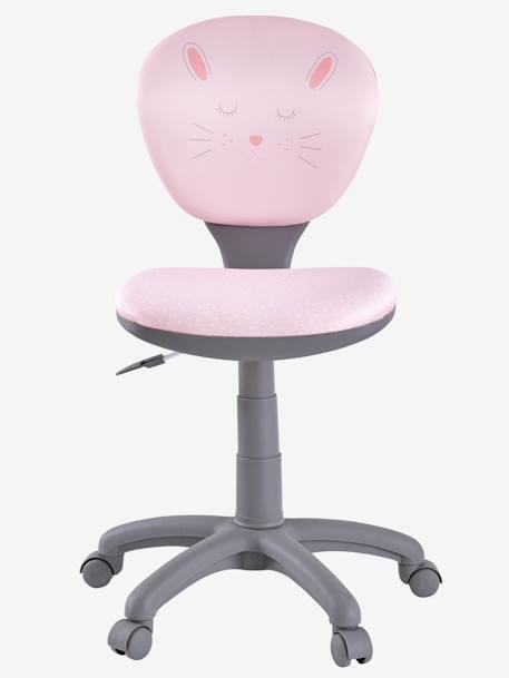 Chaise de bureau enfant à roulettes rose 2 - vertbaudet enfant 