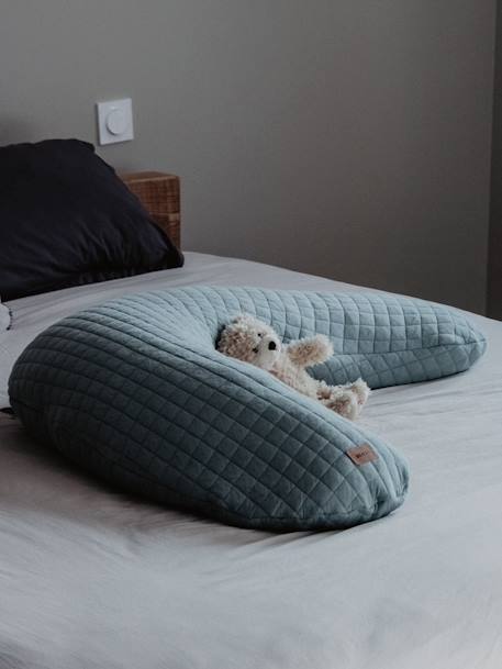 Coussin de maternité et d'allaitement Big Flopsy Brique+cacao+Gris chiné+Lin+marron imprimé+vert 18 - vertbaudet enfant 