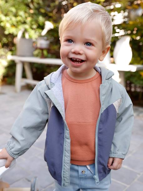 Sweat bébé manches courtes rouille 1 - vertbaudet enfant 