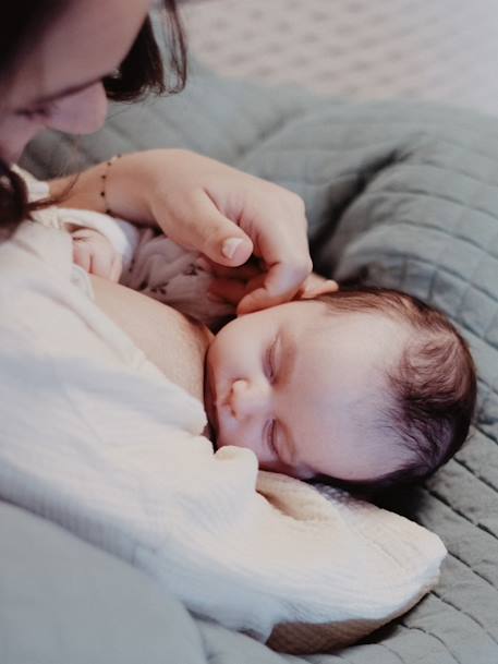 Coussin de maternité et d'allaitement Big Flopsy Brique+cacao+Gris chiné+Lin+marron imprimé+vert 19 - vertbaudet enfant 