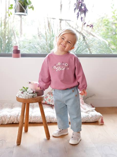 Sweat imprimé bébé mauve 10 - vertbaudet enfant 