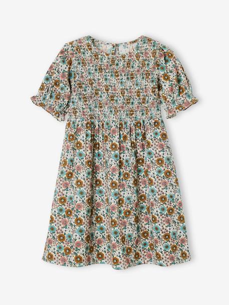 Robe à smocks fille jaune pâle 1 - vertbaudet enfant 