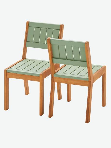 Lot de 2 chaises outdoor maternelle Summer kaki 2 - vertbaudet enfant 