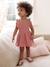 Robe bébé en gaze de coton bretelles à volants vert d'eau+vieux rose 6 - vertbaudet enfant 