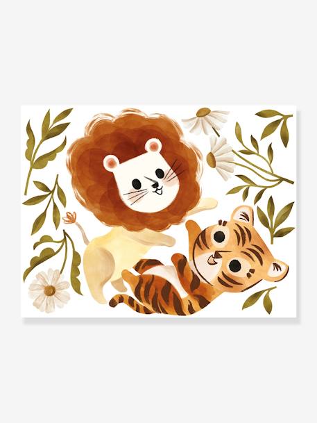 Stickers XL Lion/Tigre Felidae LILIPINSO marron 1 - vertbaudet enfant 