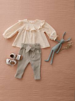 Bébé-Pantalon, jean-Pantalon paperbag bébé en gaze de coton