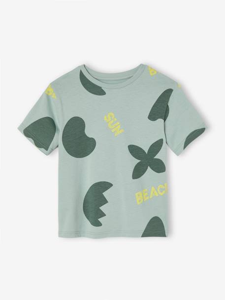 Tee-shirts maxi motifs exotiques garçon vert sauge 2 - vertbaudet enfant 