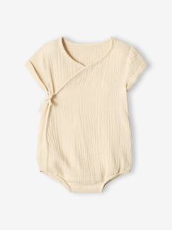 Bébé-T-shirt, sous-pull-T-shirt-Body bébé personnalisable en gaze de coton ouverture naissance