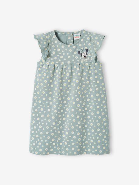 Robe bébé fille Disney Minnie vert d'eau 1 - vertbaudet enfant 