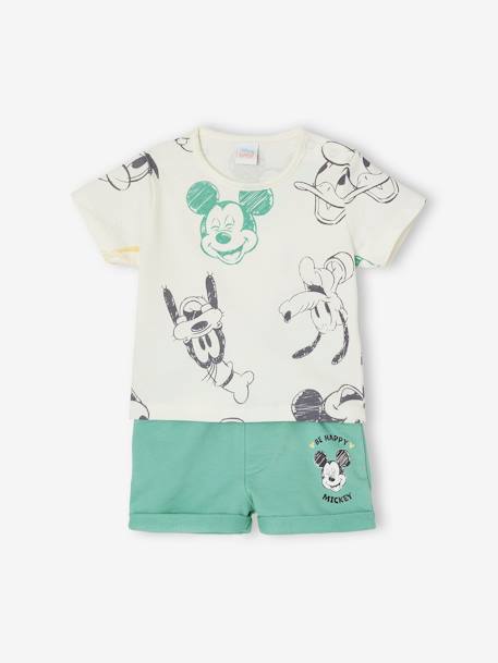 Ensemble bébé garçon 2 pièces Disney Mickey & Friends VERT MOYEN IMPRIME 1 - vertbaudet enfant 