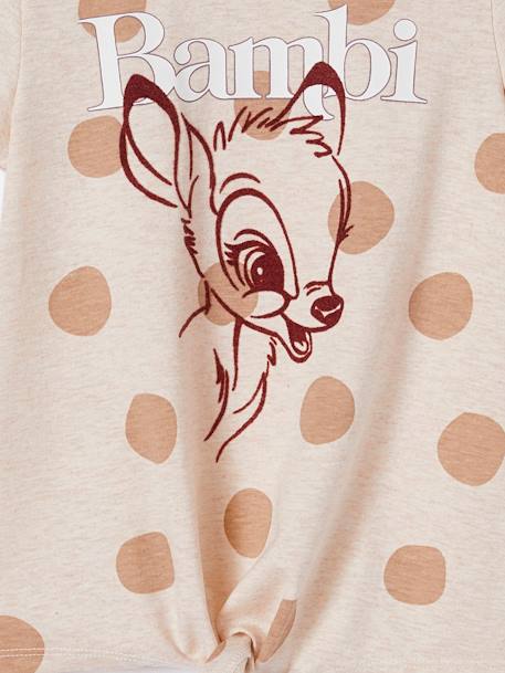 T-shirt fille manches courtes Disney® Bambi beige chiné 6 - vertbaudet enfant 