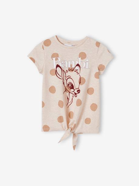 T-shirt fille manches courtes Disney Bambi beige chiné 4 - vertbaudet enfant 