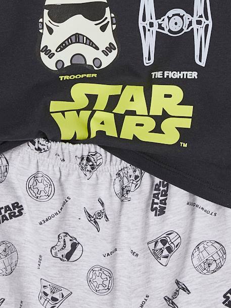 Pyjashort garçon Star Wars imprimé phosphorescent noir 3 - vertbaudet enfant 