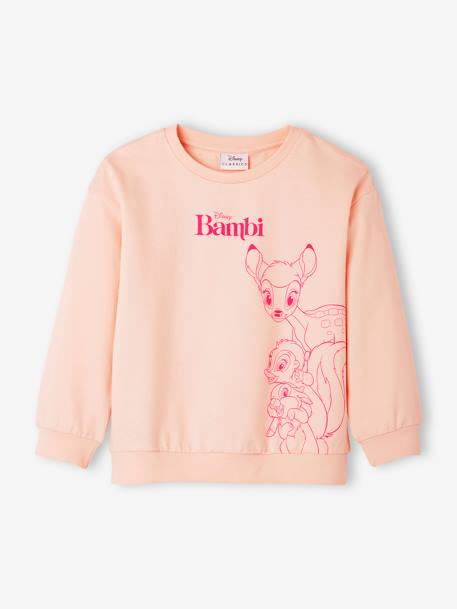 Sweat fille Disney® Bambi vieux rose 1 - vertbaudet enfant 