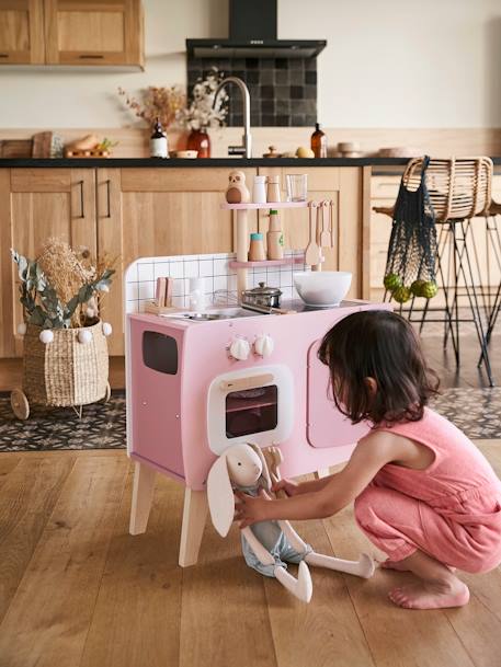Cuisine en bois FSC® design caramel+rose+vert 13 - vertbaudet enfant 
