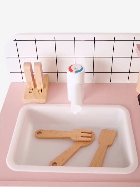 Cuisine en bois FSC® design caramel+rose+vert 16 - vertbaudet enfant 