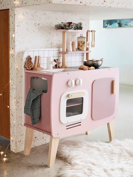 Cuisine en bois FSC® design caramel+rose+vert 12 - vertbaudet enfant 