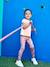 Legging sport imprimé en matière technique fille bleu+terracotta 9 - vertbaudet enfant 