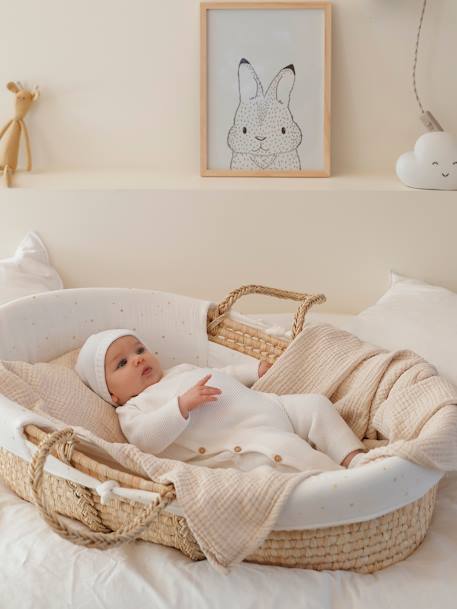 Kit de naissance 4 pièces bébé en tricot beige clair 4 - vertbaudet enfant 