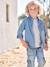 Chemise en jean garçon avec empiècements contrastés stone 2 - vertbaudet enfant 
