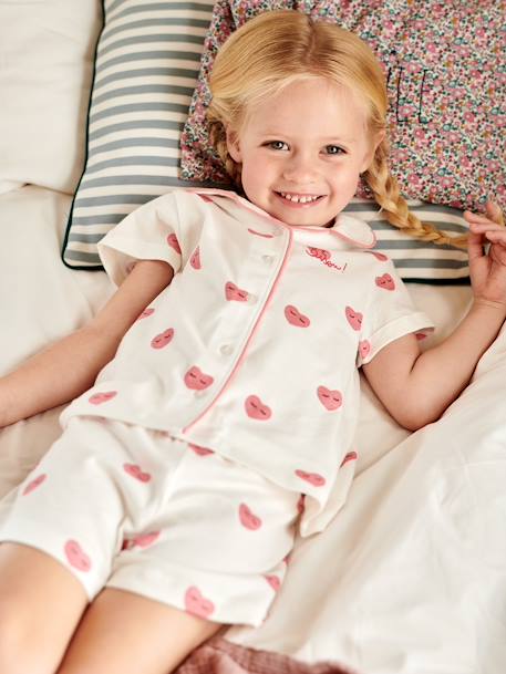 Lilo and Stitch Pyjama court pour fille de 5 à 15 ans, lilas, 5 ans :  : Mode