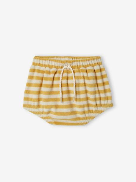 Ensemble en éponge bébé short et débardeur jaune pâle 3 - vertbaudet enfant 