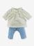 Blouse et pantalon - COROLLE bleu jean 1 - vertbaudet enfant 