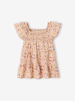 -Robe fleurie bébé avec smocks